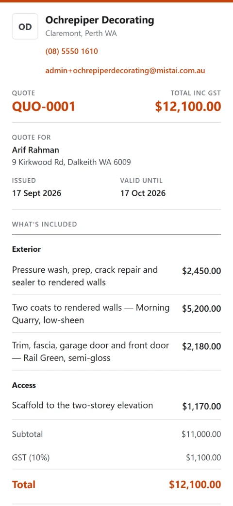 See it first: the customer’s own room, shown in a colour from the catalogue — as the customer receives it